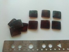 Brown Pen Shell Square Blank Piece for Inlay or Jewellery  Re use