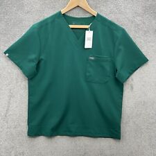 Figs Scrubs Top Mens L Green Leon Three Pocket Technical Medical Dental Lab