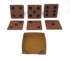 LEATHERETTE COASTERS 4"X4"