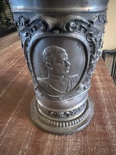 Pewter relief beaker - beaker, late