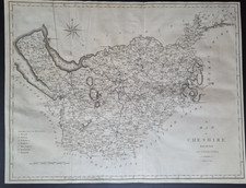 Antique 1789 map - Cheshire from the Best Authorities - John Cary - Large