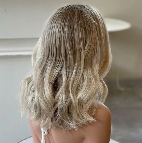 Short ash blonde highlights - short,