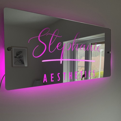 Personalised salon mirror sign - salon,