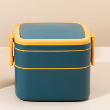 Portable Microwavable 2 Tier Lunch Box Sealed Food Container Adults Kids