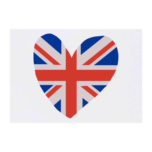 Union jack heart temporary - heart',
