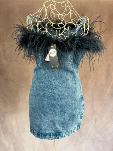 Boohoo blue denim mini dress - boohoo,