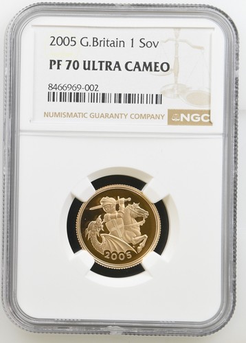 2005 gold proof sovereign ngc - 2005,