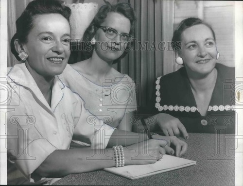 1958 press photo clubwomen - press,