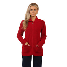 WOMENS ZIP UP CARDIGAN LADIES