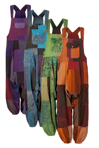 New patchwork harem dungarees - harem,
