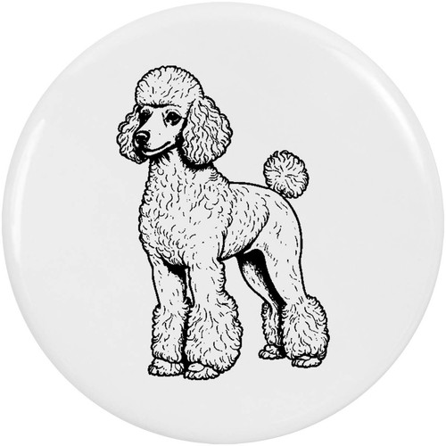 Standard poodle button - poodle',