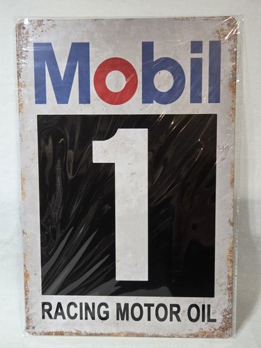 Mobil oil sign 8x12 tin - oil, metal