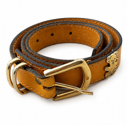 Vintage leather belt teddy - vintage,