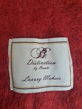 Distinction By Bronte Luxury Mohair  Throw Blanket / Burnt Orange Red  170cm/130