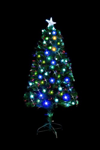 Christmas tree pre lit fiber - christmas,