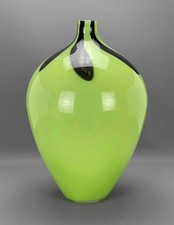 Vintage LARGE Handmade STUDIO ART GLASS VASE - 38cm x 25.5cm x 3.1+Kg