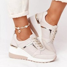 Ladies Wedge Hidden Trainers