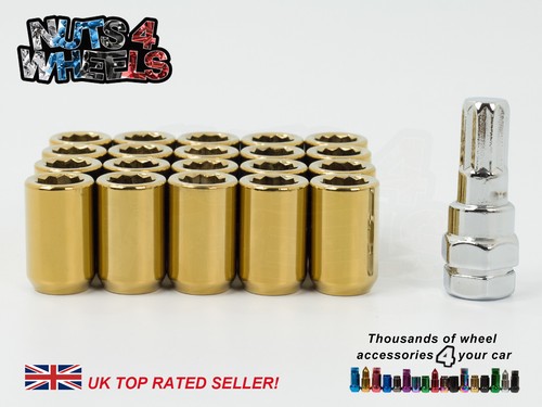 Gold tuner wheel nuts - 20,