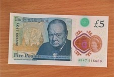 AK47 Note 5 pound Rare 555