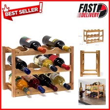 Free-Standing Walnut Wine Rack