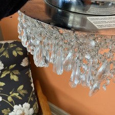 Laura Ashley  Crystal And Chrome Chandelier Ceiling Light