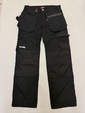 Scruffs Black Work Trousers Size W32/R Holster Pockets Ww45