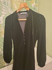 Zara Black Velvet Puff Sleeve