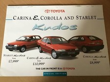 Toyota Carina Corolla and Starlet brochure Leaflet Ref 00000-90730-BR