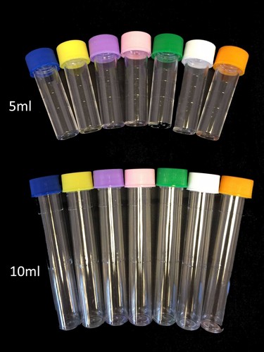 10ml plastic test - tubes, vials
