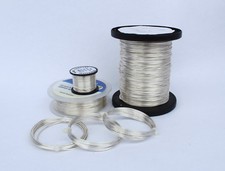 silver plated copper wire 0.8mm 20 gauge  1 x 6mts jewellery wire - high quality