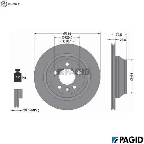 Brake disc 54219nc for - 2x,