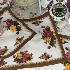 Royal Albert Old Country Roses Vintage Collectors Fabric Placemats
