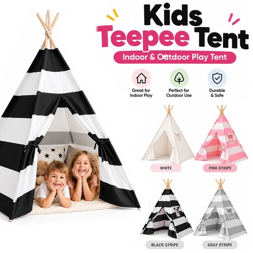 Large kids teepee tent - large, canvas