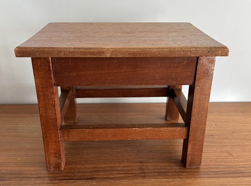 Vintage teak footstool - teak,