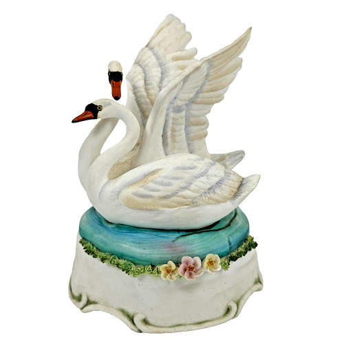 Towle music box swans fine - music,