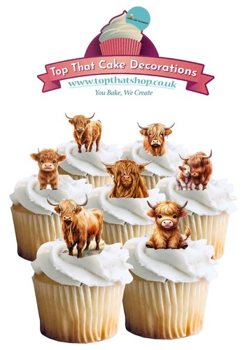 Cake toppers highland cow - toppers,
