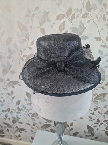 Ladies black wedding hat - ladies,
