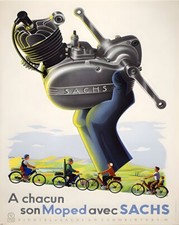 Sachs moped motor poster - sachs,