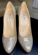 jimmy choo Sparkly Gold Slight Platform Heels/ Pumps Size 42