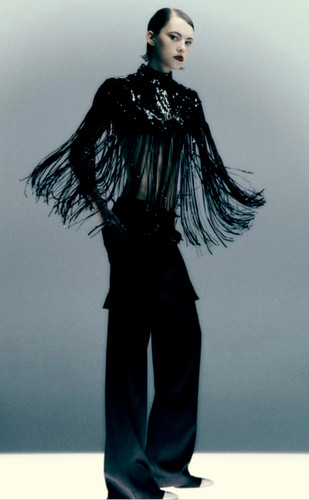 Zara black cape with sequin - cape,
