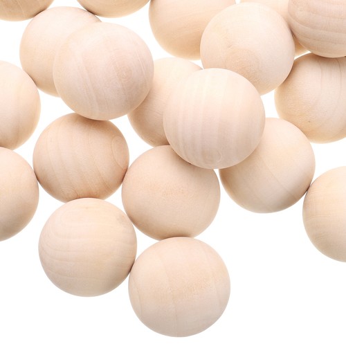 32pcs wooden round balls - wooden,