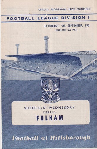 1961 sheffield wednesday - sheffield,