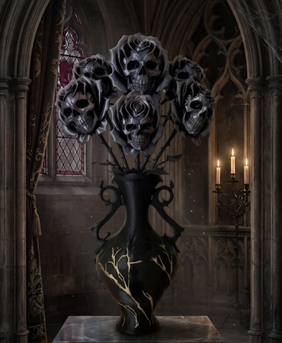Vase skulls - of,