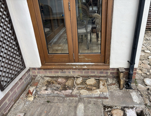 Double wooden bifold doors