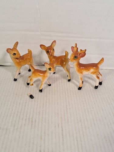 Vintage ceramic deer fawn - deer,