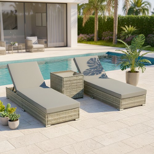 Pcs rattan lounger recliner - pcs,