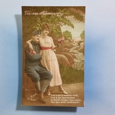 WW1 Sweetheart Soldier Bayonet Serving Postcard C1917 Real Photo Child