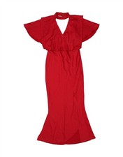 COAST Womens Maxi Dress UK 10 Small  Red Polyester CF03