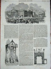 Original Old Antique Print