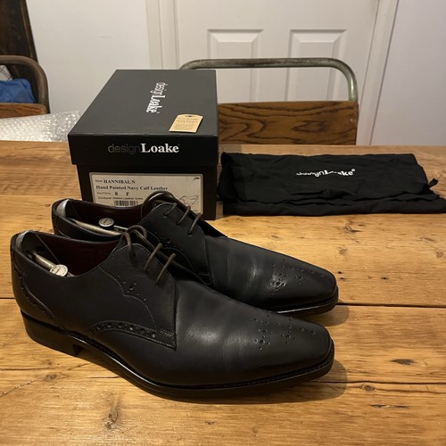 Loake navy leather - navy,